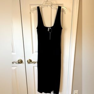 Asos black stretch midi dress size US 6